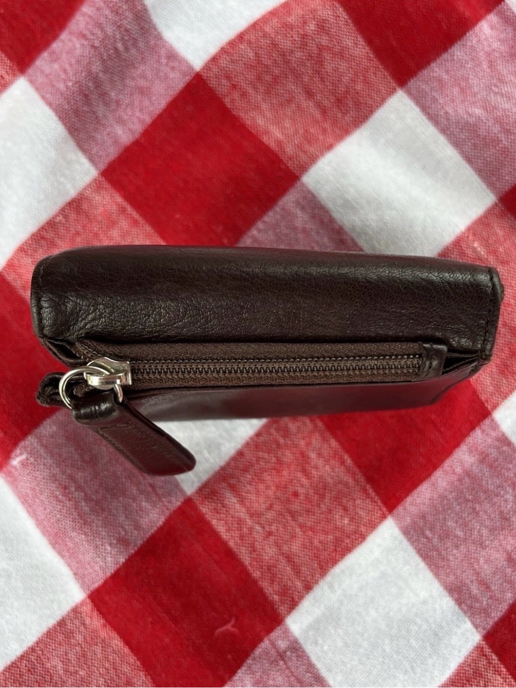 Vintage Osgoode Marley Men's Dark Brown Mini Leather Wallet - Classic Trifold — image 6 of 8